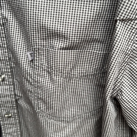 Panhandle Men’s Black & Gray Checked Dress Shirt - Picture 2 of 9